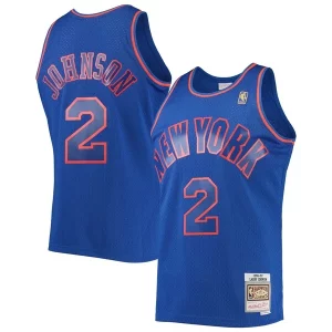 Larry Johnson New York Knicks 1996/97 Hardwood Classics Unique Swingman Jersey Blue
