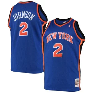 Larry Johnson New York Knicks 1998/99 Big & Tall Hardwood Classics Fabulous Swingman Jersey Blue