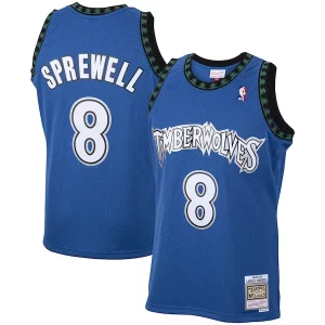 Latrell Trendy Sprewell Minnesota Timberwolves 2001/02 Hardwood Classics Swingman Jersey Blue