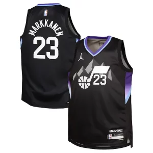 Lauri Markkanen Unique Utah Jazz Jordan Brand Youth Swingman Jersey Statement Edition Black