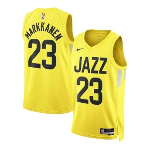 Lauri Markkanen Utah Jazz Unique Nike Unisex Swingman Jersey Association Edition Gold