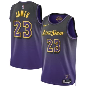 LeBron Eye - catching James Los Angeles Lakers Nike Unisex 2024/25 Swingman Player Jersey City Edition Purple
