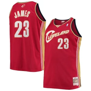 LeBron James Cleveland Cavaliers 2003/04 Big & Tall Unique Hardwood Classics Swingman Jersey Red