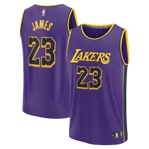 LeBron James Los Angeles Lakers 2022/23 Unique Fast Break Replica Jersey Statement Edition Purple