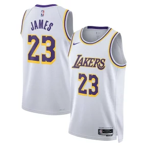 LeBron James Los Angeles Lakers Chic Nike Unisex Swingman Jersey Association Edition White/Gold