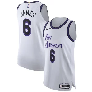 LeBron James Los Angeles Lakers Elegant Nike 2022/23 Authentic Jersey City Edition White