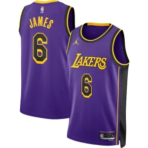 LeBron James Los Angeles Lakers Jordan Brand Unisex Swingman Trendy Jersey Statement Edition Purple