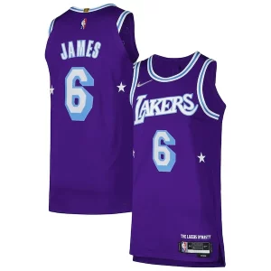 LeBron James Los Angeles Lakers Nike Authentic Player Jersey Stylish City Edition Purple