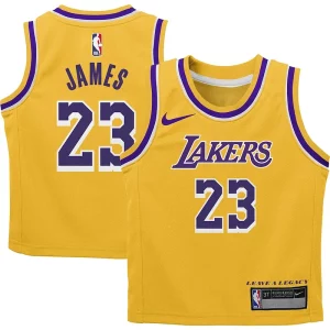 LeBron James Los Angeles Lakers Nike Preschool Dri FIT Swingman Player Jersey Icon Edition Gorgeous Gold