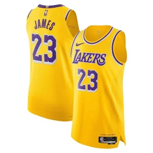 LeBron James Los Angeles Lakers Unique Nike Authentic Jersey Icon Edition Gold