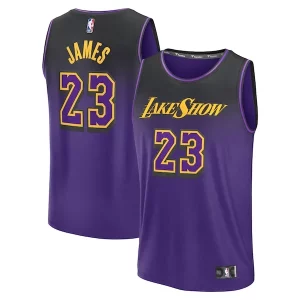 LeBron James Los Angeles Lakers Youth Fabulous 2024/25 Fast Break Player Jersey City Edition Purple