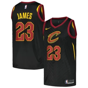 LeBron Stylish James Cleveland Cavaliers Nike Swingman Player Jersey Statement Edition Black