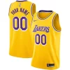 Los Angeles Lakers Fabulous Nike Custom Swingman Jersey Gold Icon Edition
