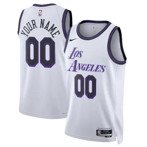 Los Angeles Lakers Nike Unisex 2022/23 Chic Swingman Custom Jersey City Edition White