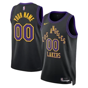 Los Angeles Lakers Nike Unisex 2023/24 Custom Eye - catching Swingman Jersey Black City Edition