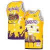 Los Angeles Lakers x Tats Cru Hardwood Classics Fashion Jersey Gold Stylish
