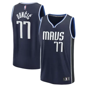 Luka Dončić Dallas Chic Mavericks Men's Fast Break Player Jersey Statement Edition Navy