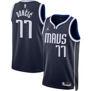 Luka Dončić Dallas Mavericks Jordan Brand Eye - catching Unisex Swingman Jersey Statement Edition Navy