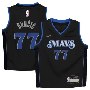 Luka Dončić Dallas Mavericks Nike Toddler 2023/24 Swingman Replica Jersey City Chic Edition Black