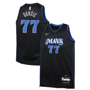 Luka Dončić Dallas Mavericks Nike Youth Swingman Replica Jersey City Edition Chic Black
