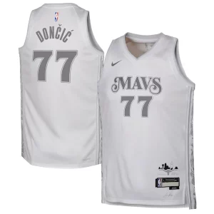 Luka Dončić Dallas Stylish Mavericks Nike Youth 2024/25 Swingman Player Jersey City Edition White