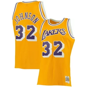 Magic Johnson Los Angeles Lakers 1984/85 Big & Tall Hardwood Classics Eye - catching Swingman Jersey Gold