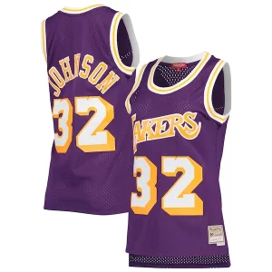 Magic Johnson Los Angeles Lakers Women's Hardwood Eye - catching Classics 1984/85 Swingman Jersey Purple