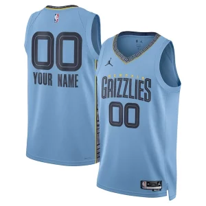 Memphis Grizzlies Jordan Brand Unisex 2022/23 Swingman Custom Trendy Jersey Statement Edition Blue