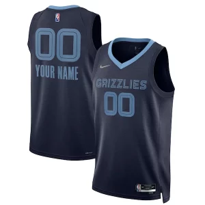 Memphis Grizzlies Nike 2021/22 Diamond Swingman Custom Jersey Elegant Icon Edition Navy