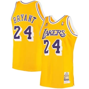 Men's Los Angeles Lakers Kobe Bryant Gold 2007 Hardwood Gorgeous Classics Authentic Jersey