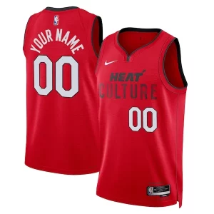 Miami Heat Nike Unisex 2024/25 Custom Elegant Swingman Jersey City Edition Red