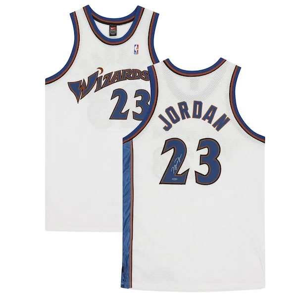 Michael Jordan Washington Fabulous Wizards Authentic Autographed White Nike Jersey