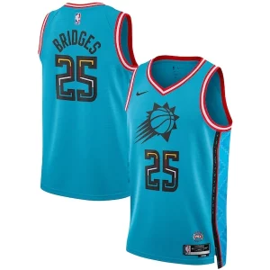 Mikal Bridges Phoenix Suns Elegant Nike Unisex 2022/23 Swingman Jersey City Edition Turquoise