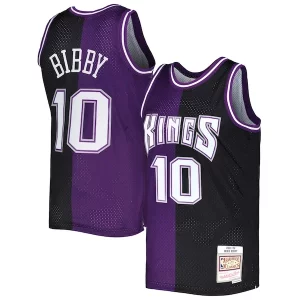 Mike Bibby Sacramento Trendy Kings Hardwood Classics 2001/02 Split Swingman Jersey Purple/Black