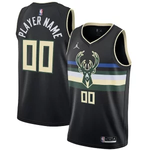 Milwaukee Bucks Jordan Brand Swingman Custom Jersey Trendy Statement Edition Black