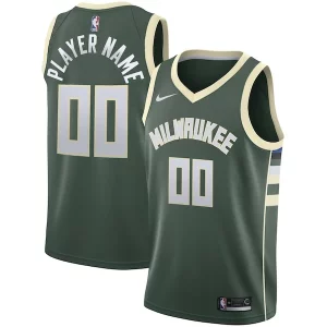 Milwaukee Bucks Nike Gorgeous Swingman Custom Jersey Green Icon Edition