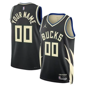 Milwaukee Bucks Trendy Jordan Brand Unisex 2022/23 Swingman Custom Jersey Statement Edition Black
