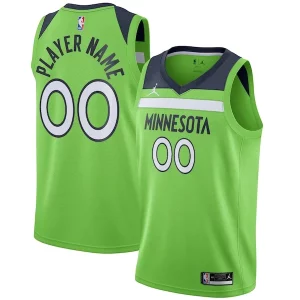 Minnesota Timberwolves Jordan Brand Unique Swingman Custom Jersey Statement Edition Green