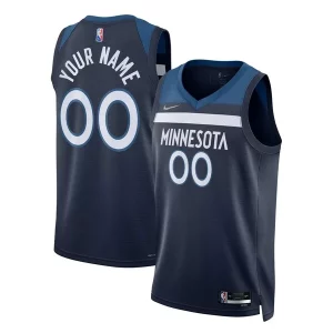 Minnesota Timberwolves Stylish Nike 2021/22 Diamond Swingman Custom Jersey Icon Edition Navy