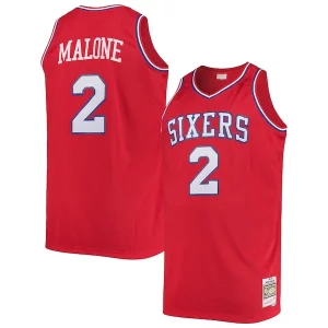 Moses Malone Philadelphia 76ers 1982/83 Big & Tall Hardwood Classics Swingman Jersey Red Elegant