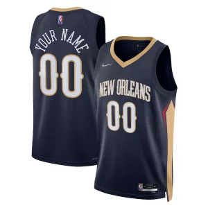 New Orleans Gorgeous Pelicans Nike 2021/22 Diamond Swingman Custom Jersey Icon Edition Navy