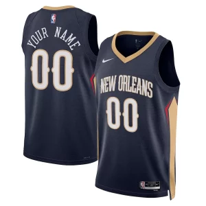 New Orleans Pelicans Chic Nike Unisex 2022/23 Swingman Custom Jersey Navy Icon Edition