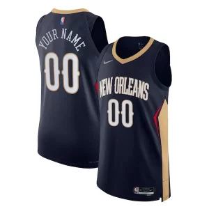 New Orleans Pelicans Nike 2021/22 Diamond Authentic Custom Jersey Elegant Icon Edition Navy