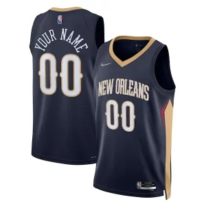 New Orleans Pelicans Nike 2021/22 Diamond Swingman Custom Jersey Icon Edition Navy Fabulous