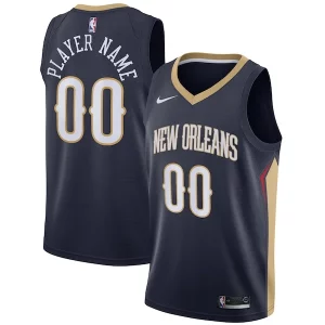 New Orleans Pelicans Nike Swingman Eye - catching Custom Jersey Navy Icon Edition