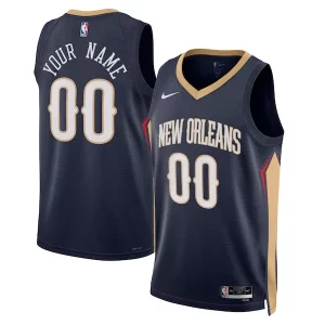 New Orleans Pelicans Nike Unisex 2022/23 Swingman Custom Jersey Navy Icon Elegant Edition