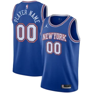 New York Knicks Jordan Brand Swingman Custom Jersey Fabulous Statement Edition Blue