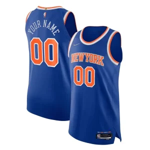 New York Knicks Nike 2021/22 Unique Diamond Swingman Authentic Custom Jersey Icon Edition Blue