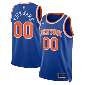 New York Knicks Nike Unisex Swingman Custom Jersey Blue Gorgeous Icon Edition