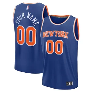 New York Knicks Custom Fast Break Jersey Premium Blue Icon Edition
